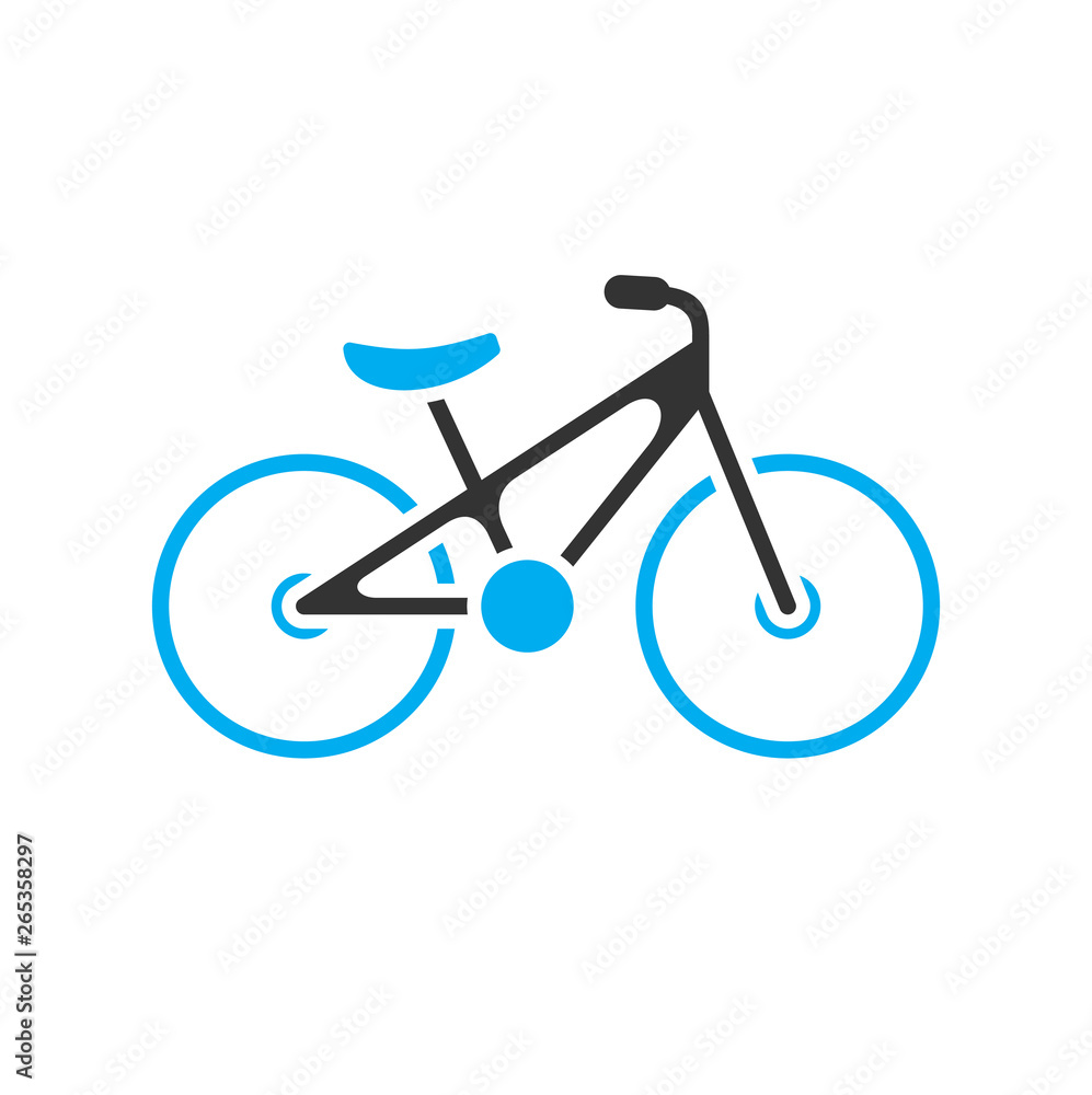 Poster bicycle icon on background for graphic and web design. simple vector sign. internet concept symbol f