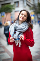 Fototapeta premium Woman in different moments shopping business and sexy