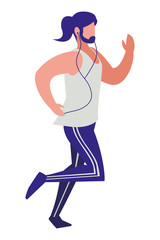athletic man running character