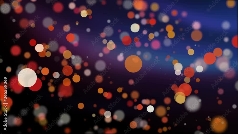 Poster bokeh dust abstract light motion titles cinematic background, multi colored loop