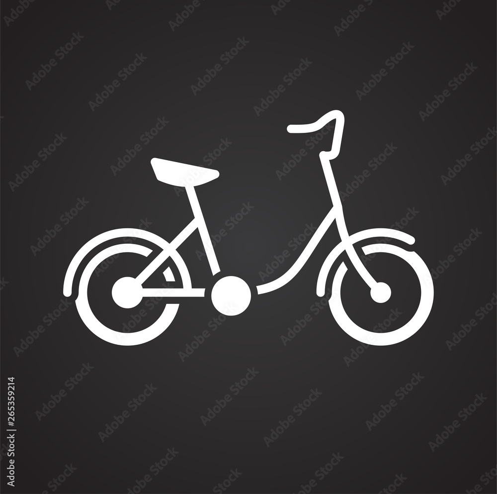 Poster bicycle icon on background for graphic and web design. simple vector sign. internet concept symbol f