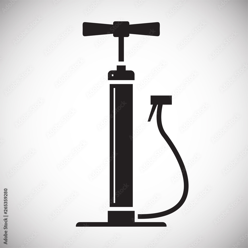 Poster bicycle pump icon on background for graphic and web design. simple vector sign. internet concept sym