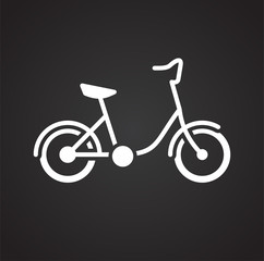 Fototapeta premium Bicycle icon on background for graphic and web design. Simple vector sign. Internet concept symbol for website button or mobile app.