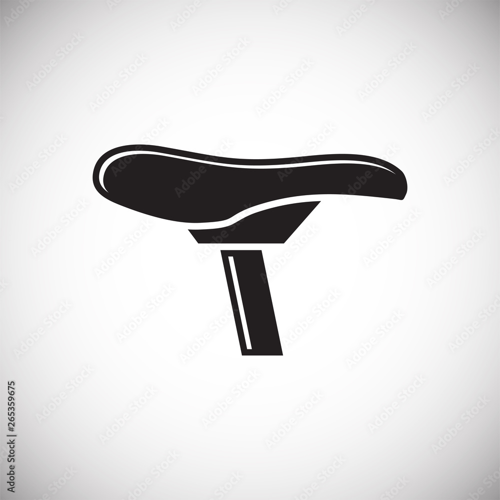 Poster bicycle seat icon on background for graphic and web design. simple vector sign. internet concept sym
