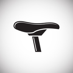 Bicycle seat icon on background for graphic and web design. Simple vector sign. Internet concept symbol for website button or mobile app.