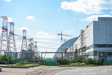 Chernobyl, Ukraine, June, 2016: Chernobyl Nuclear Power Plant. General view of Chernobyl nuclear power station.