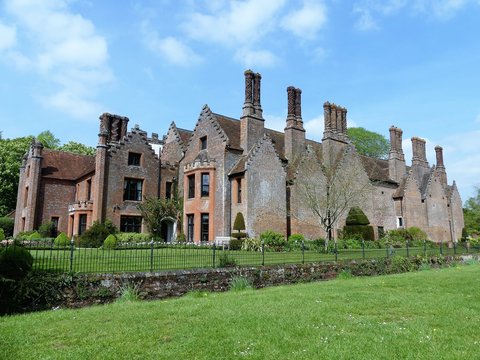 Chenies Manor House, a Tudor Grade I listed building, in the Chiltern Hills of Buckinghamshire, England
