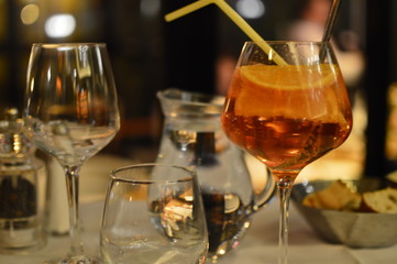 two glasses of white wine