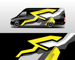 Van wrap design. Wrap, sticker and decal design for company. Vector format