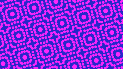 Ornate geometric pattern and artfully abstract multicolored background