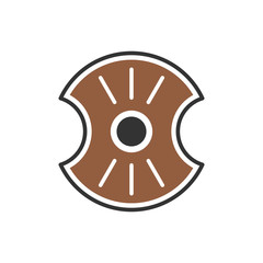 Shields and Heraldry related icon on background for graphic and web design. Simple vector sign. Internet concept symbol for website button or mobile app.