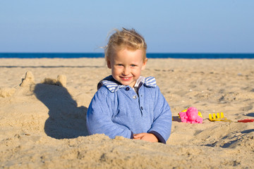 little girl on the sea