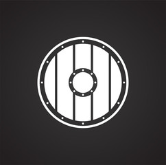 Shields and Heraldry related icon on background for graphic and web design. Simple vector sign. Internet concept symbol for website button or mobile app.