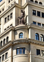 Old colorful and vintage facades in Madrid