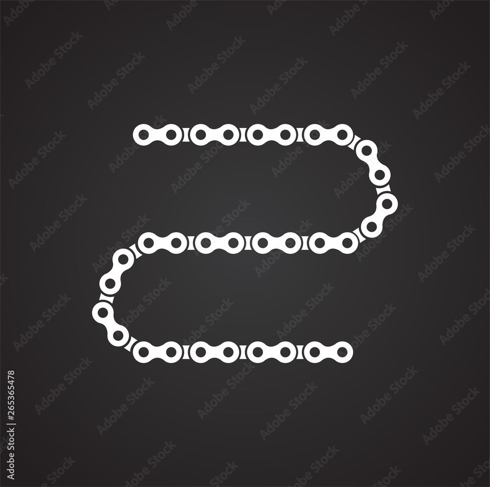 Poster bicycle chain icon on background for graphic and web design. simple vector sign. internet concept sy