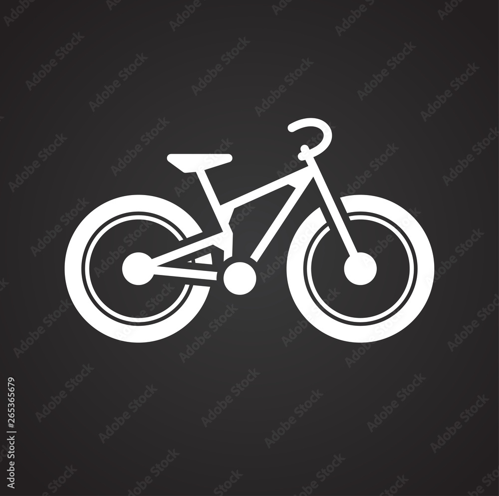 Poster bicycle icon on background for graphic and web design. simple vector sign. internet concept symbol f