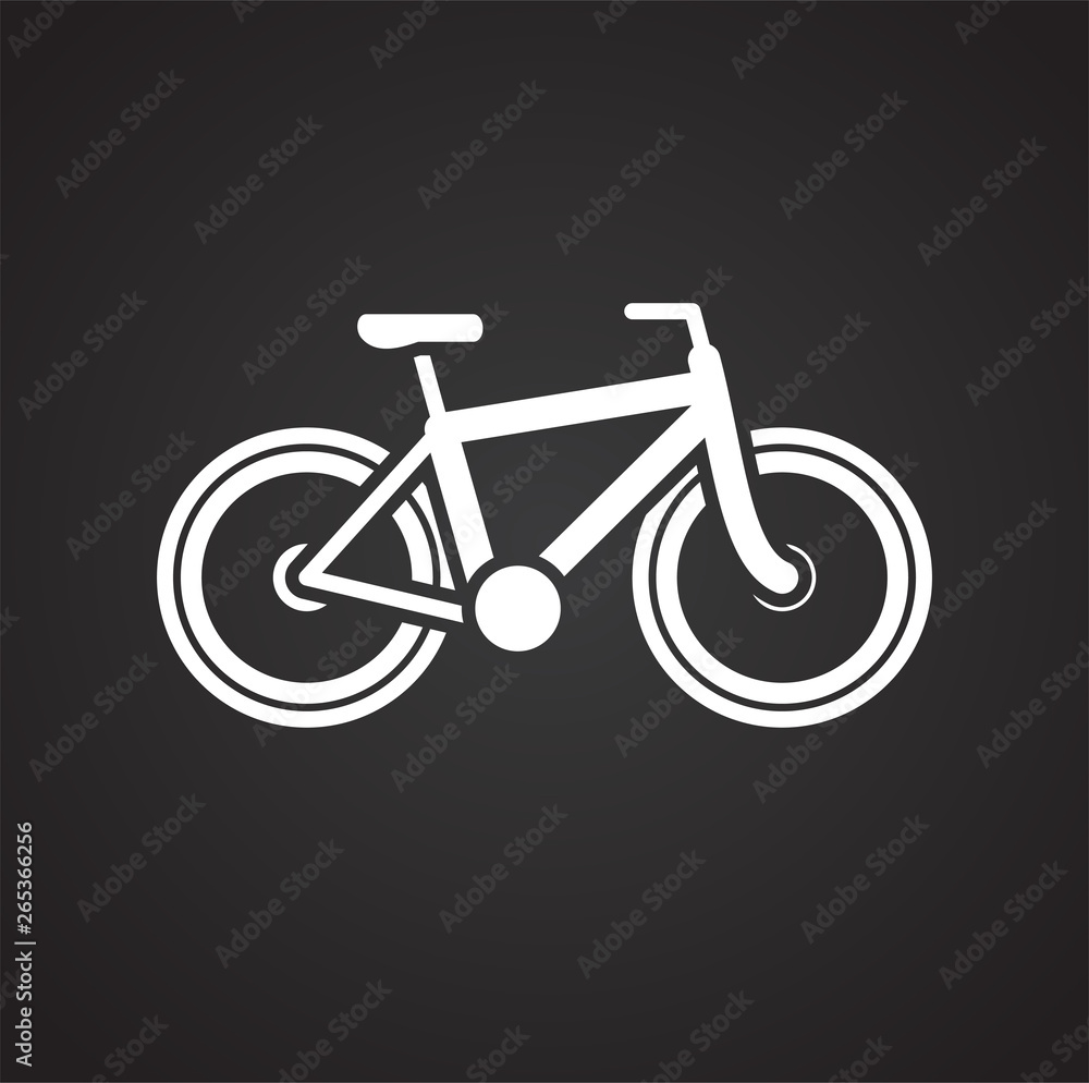Poster bicycle icon on background for graphic and web design. simple vector sign. internet concept symbol f