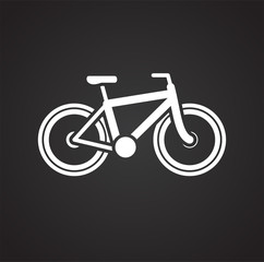 Bicycle icon on background for graphic and web design. Simple vector sign. Internet concept symbol for website button or mobile app.