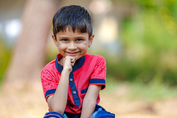 Indian Child Playing in outdoor