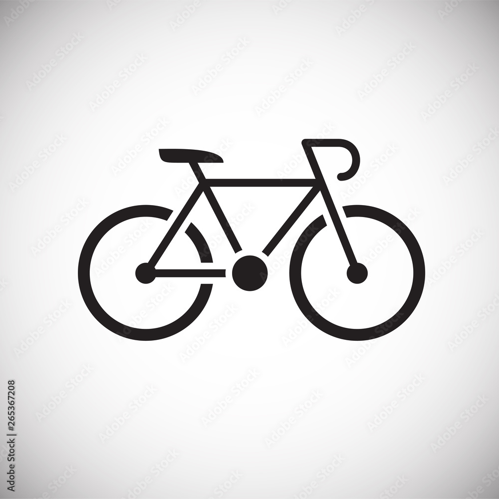 Poster bicycle icon on background for graphic and web design. simple vector sign. internet concept symbol f