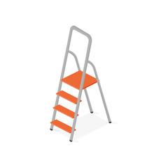 Stepladder, ladder vector isometric illustration