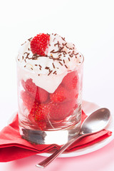 strawberry whipped cream dessert