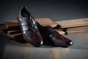 Brown crocodile shoes