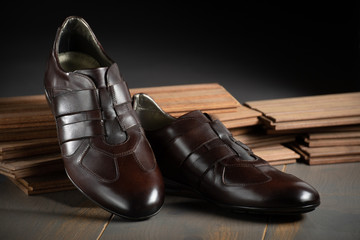 Brown crocodile shoes