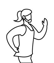 athletic man running character