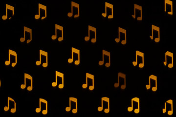 Blurred abstract musical notes. Musical background