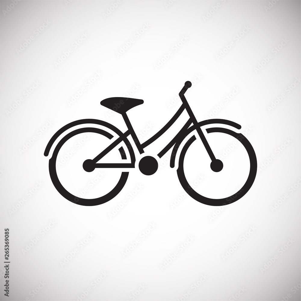 Poster bicycle icon on background for graphic and web design. simple vector sign. internet concept symbol f