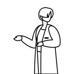 male medicine worker with uniform