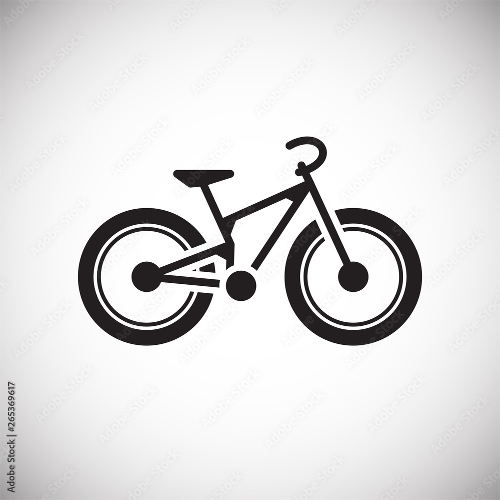 Poster bicycle icon on background for graphic and web design. simple vector sign. internet concept symbol f