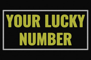 Your Lucky Number text on dark screen