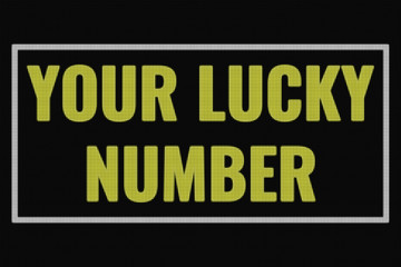 Obraz premium Your Lucky Number text on dark screen