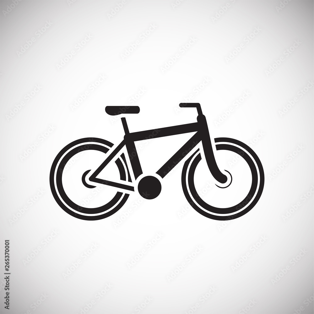 Poster bicycle icon on background for graphic and web design. simple vector sign. internet concept symbol f