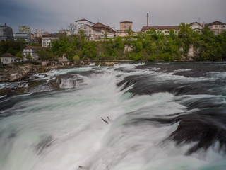 Rhine Falls in Switzerland early spring time