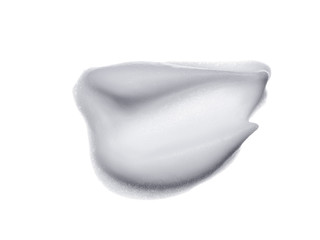 texture de mousse cosmétique bien-être,  exfoliante comme un masque purifiant nettoyant, produit de soin ou de rasage, sur fond blanc