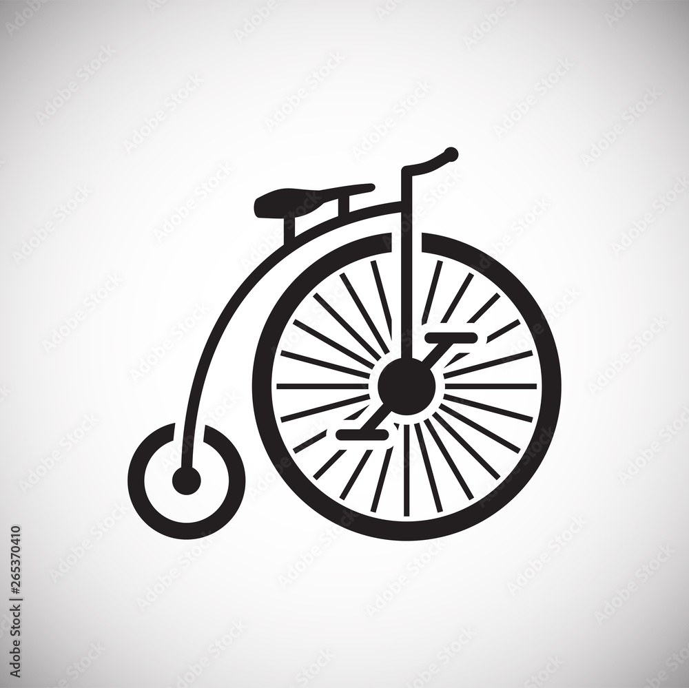 Poster bicycle icon on background for graphic and web design. simple vector sign. internet concept symbol f