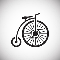 Fototapeta na wymiar Bicycle icon on background for graphic and web design. Simple vector sign. Internet concept symbol for website button or mobile app.