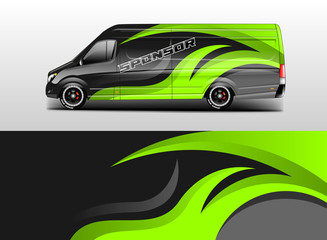 Van wrap design. Wrap, sticker and decal design for company. Vector format