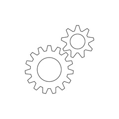 gear options preferences settings tools outline icon. Signs and symbols can be used for web, logo, mobile app, UI, UX