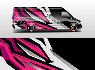 Van wrap design. Wrap, sticker and decal design for company. Vector format