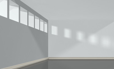 empty room with windows