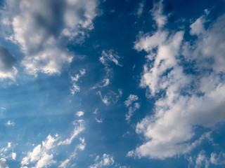With clouds on blue sky. Clouds on blue sky. Clouds pattern.