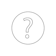 help information mark question support outline icon. Signs and symbols can be used for web, logo, mobile app, UI, UX