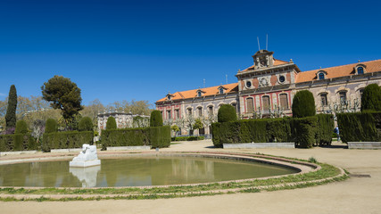 Fototapeta na wymiar A view of Fountain of Park Ciutadella, in Barcelona, Spain.