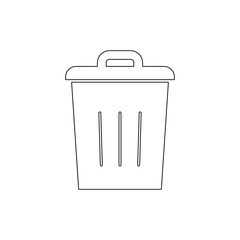 bin delete empty full recycle remove trash outline icon. Signs and symbols can be used for web, logo, mobile app, UI, UX