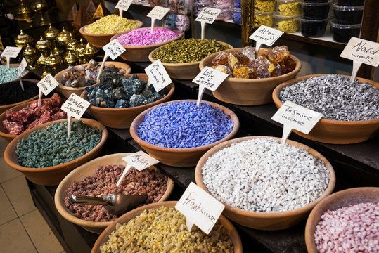 Stones For Sale At The Arab Market In The Old City Of Jerusalem; Jerusalem, Israel