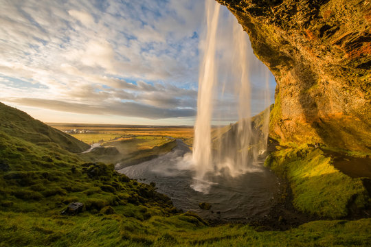 Seljandafoss, A Beautiful Waterfall Along The South Coast Of Iceland; Iceland